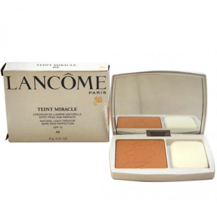 Teint Miracle Lancome natural light creator bare skin perfection Spf15 9g Tester con scotola Beige Nature - Profumo Web